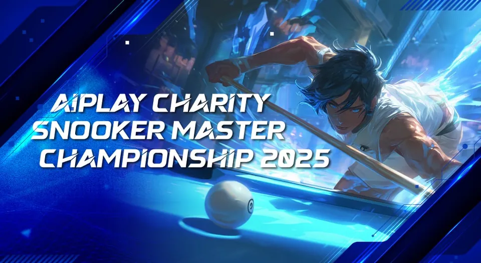 Event banner: AiPLAY Charity Snooker