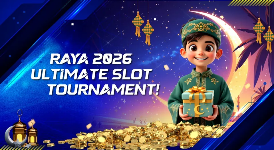 Event banner: Raya 2026 Ultimate Slot Tournament