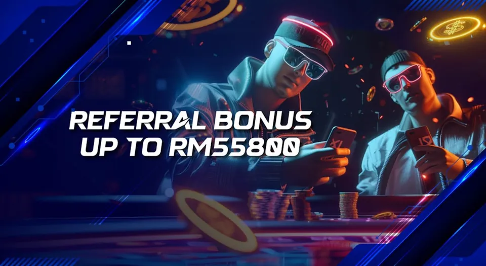 AIPLAY banner: Referral bonus up to RM55,800.